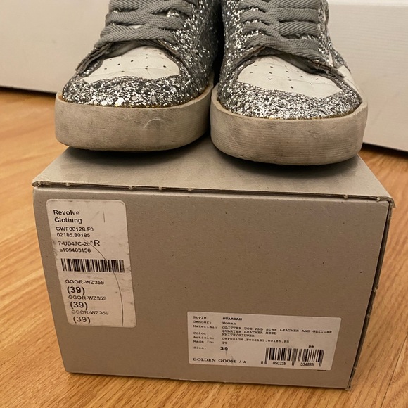 Golden Goose Silver Glitter Stardan Sneakers - Picture 3 of 6